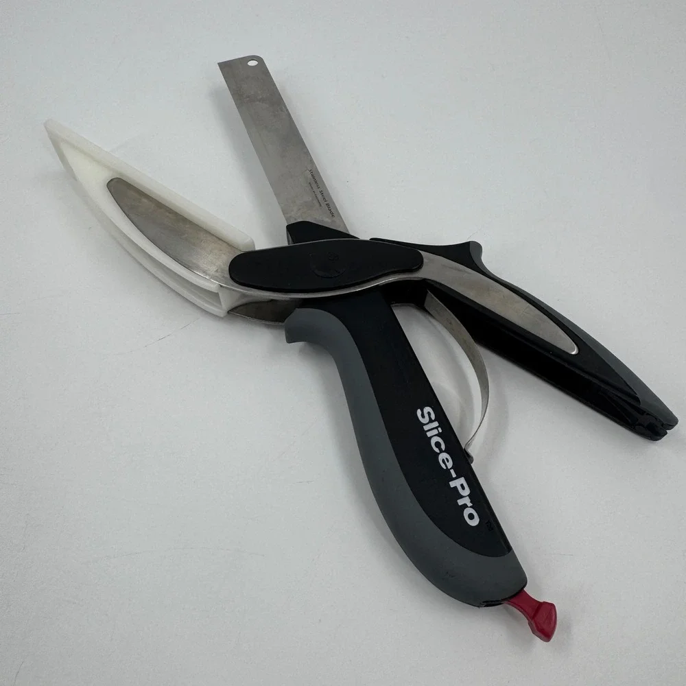 Whole Home Slice-Pro Food Chopper Black‎ Grey German Stainless Blade